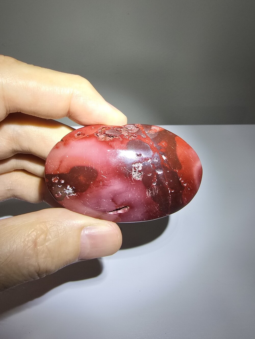 Mookaite Jasper Crystal Palmstone #B
